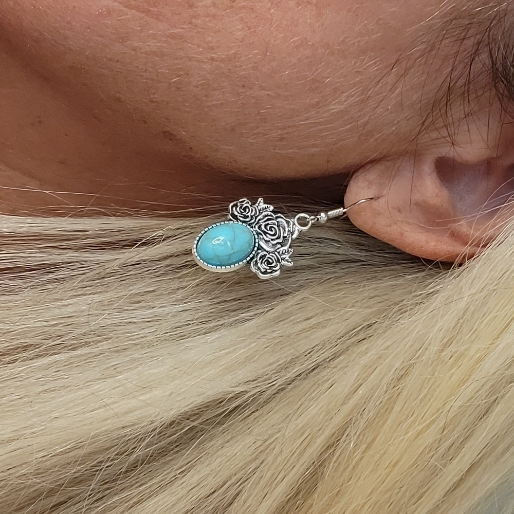 BOHEMIAN ROSE DROP EARRINGS